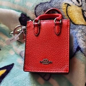 Coach Cherry Red Leather Mini Bag